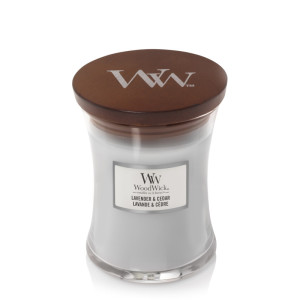 WoodWick® Lavender & Cedar Kerzenglas Mittel 275g...