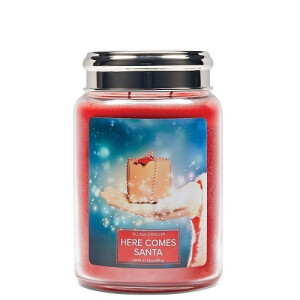 Here Comes Santa 2-Docht-Kerze 602g Limited Edition