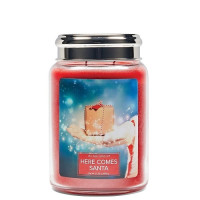 Village Candle® Here Comes Santa 2-Docht-Kerze 602g Limited Edition