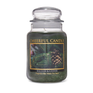 Cheerful Candle Balsam & Cedar 2-Docht-Kerze 680g