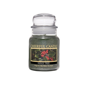 Cheerful Candle Holly Tree 1-Docht-Kerze 170g