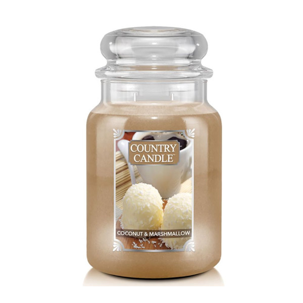 Country Candle™ Coconut & Marshmallow 2-Docht-Kerze 652g