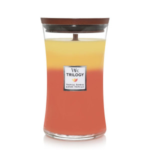 WoodWick® Tropical Sunrise Trilogy Kerzenglas Groß 609,5g mit Knisterdocht