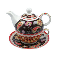 Tea For One Set Brown Ornaments