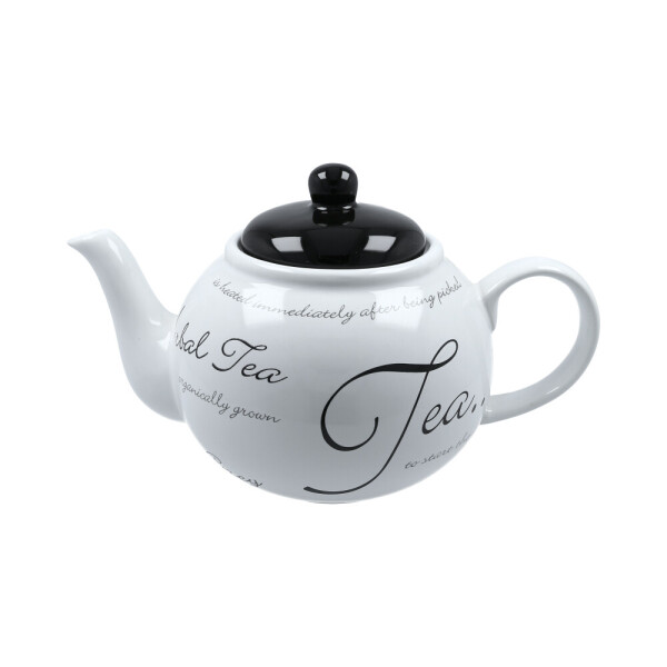 Teekanne Script White