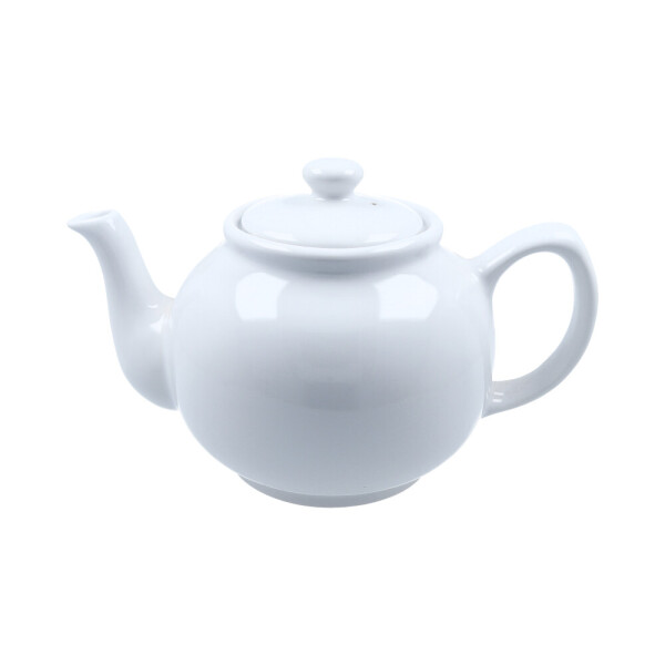 Weiße 6 Cup Teekanne Weiß 1.1 Liter