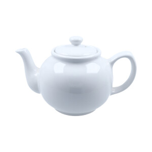 Weiße 6 Cup Teekanne Weiß 1.1 Liter