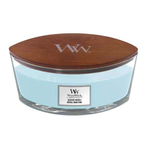 WoodWick® Seaside Neroli Kerzenglas Ellipse 453,6g mit Knisterdocht