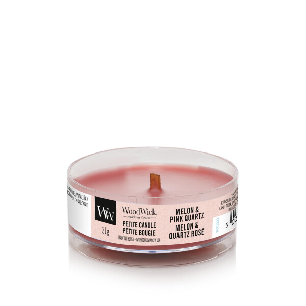 Melon & Pink Quartz Petite Kerze 31g mit Knisterdocht