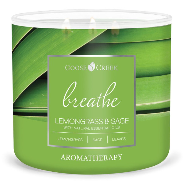 Goose Creek Candle® Lemongrass & Sage - Breathe 3-Docht-Kerze 411g