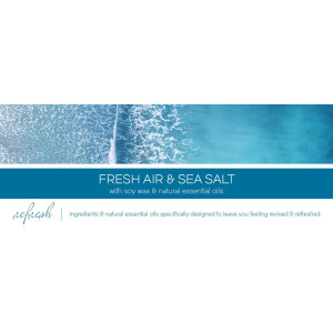 Fresh Air &amp; Sea Salt - Refresh 3-Docht-Kerze 411g