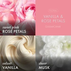 Vanilla &amp; Rose Petals - Comfort 3-Docht-Kerze 411g