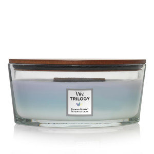 WoodWick® Calming Retreat Trilogy Kerzenglas Ellipse 453,6g mit Knisterdocht