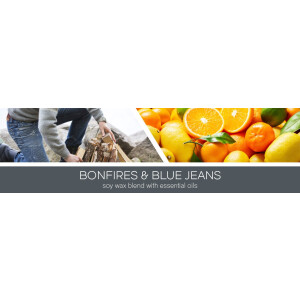 Bonfire &amp; Blue Jeans - Mens Collection 3-Docht-Kerze 411g