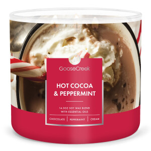 Goose Creek Candle® Hot Cocoa & Peppermint 3-Docht-Kerze 411g
