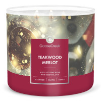 Goose Creek Candle® Teakwood Merlot 3-Docht-Kerze 411g