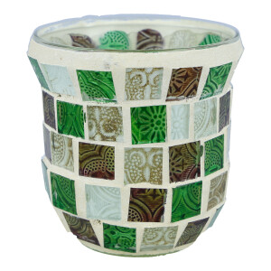 Votivkerzenhalter Crackle-Glas Moroccan Tiles