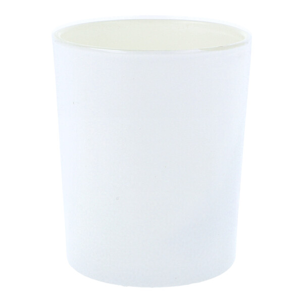 Votivkerzenhalter Glas Pearl White