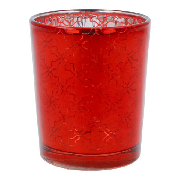 Votivkerzenhalter Glas Red Ornaments