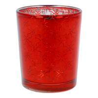 Votivkerzenhalter Glas Red Ornaments
