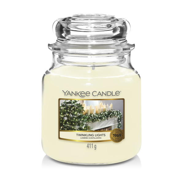 Yankee Candle® Twinkling Lights Mittleres Glas 411g