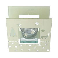 Teelichthalter Weihnachten Creme