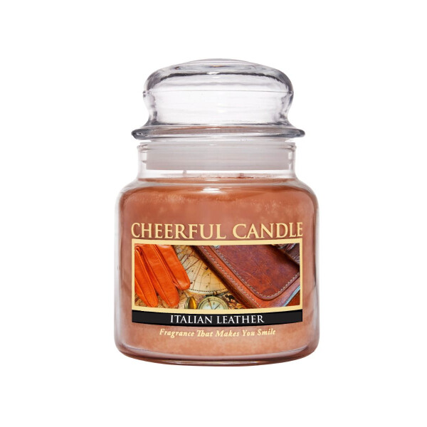 Italian Leather 2-Docht-Kerze 453g