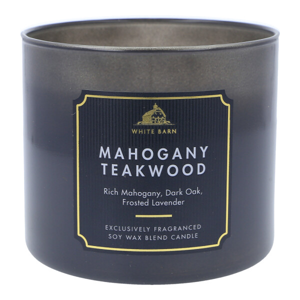 Mahogany Teakwood 3-Docht-Kerze 411g