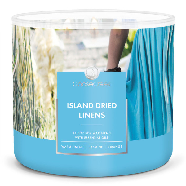 Goose Creek Candle® Island Dried Linens 3-Docht-Kerze 411g