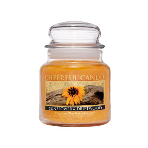 Cheerful Candle Sunflower & Driftwood 2-Docht-Kerze 453g