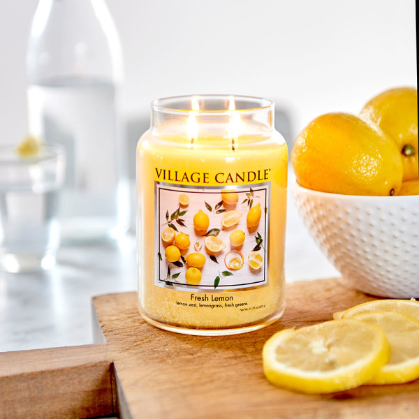 Village Candle® Fresh Lemon 2-Docht-Kerze 602g