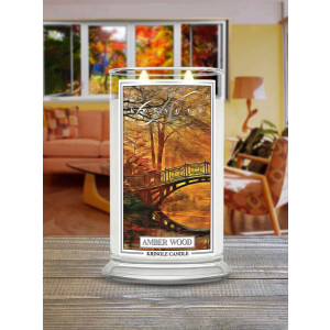 Kringle Candle® Amber Wood 2-Docht-Kerze 623g