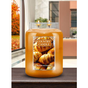 Country Candle™ Butter Croissants 2-Docht-Kerze 652g