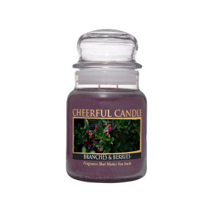 Cheerful Candle Branches & Berries 1-Docht-Kerze 170g