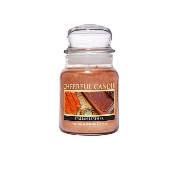 Cheerful Candle Italian Leather 1-Docht-Kerze 170g