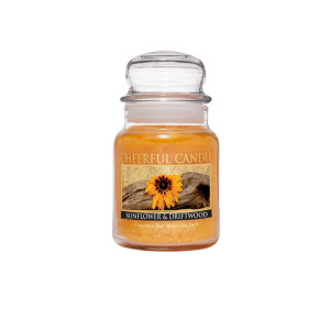 Cheerful Candle Sunflower & Driftwood 1-Docht-Kerze 170g