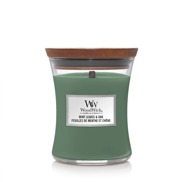 Mint Leaves & Oak Kerzenglas Mittel 275g mit Knisterdocht