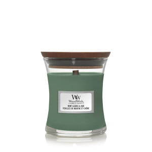 WoodWick® Mint Leaves & Oak Kerzenglas Klein 85g...