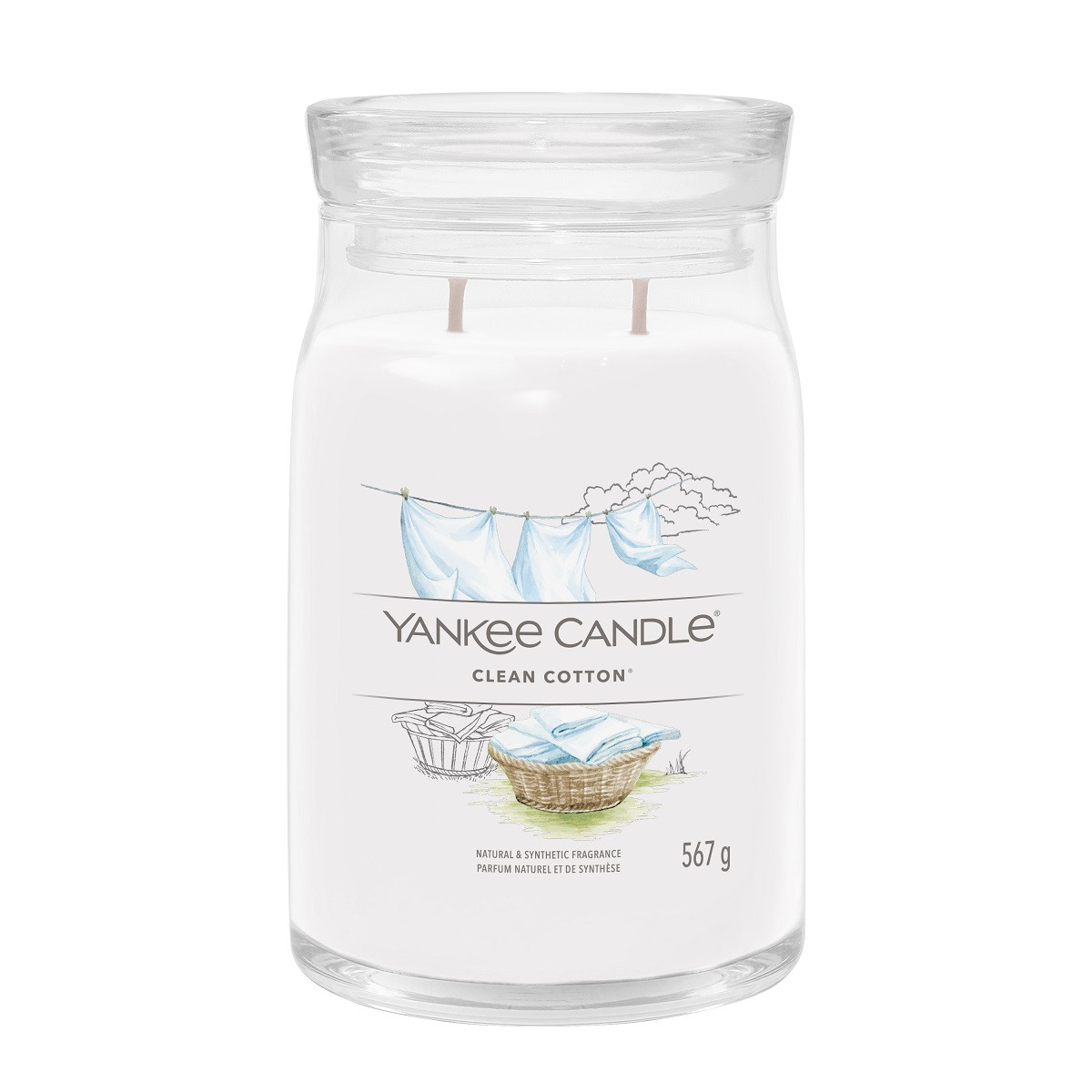 Yankee Candle® Clean Cotton® Signature Glas 567g, 34,90 €
