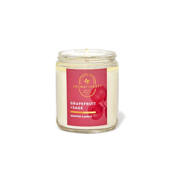 Bath & Body Works® Grapefruit & Sage - Aromatherapy 1-Docht-Kerze 198g