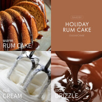 Holiday Rum Cake 3-Docht-Kerze 411g