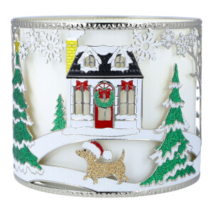 Bath & Body Works® Jar Holder Holiday Snowman Scene