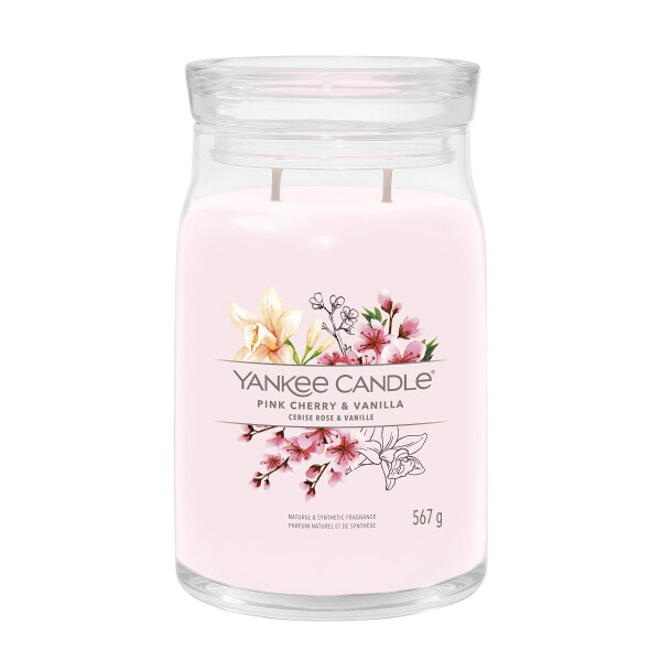 Pink Cherry & Vanilla Signature Glas 567g
