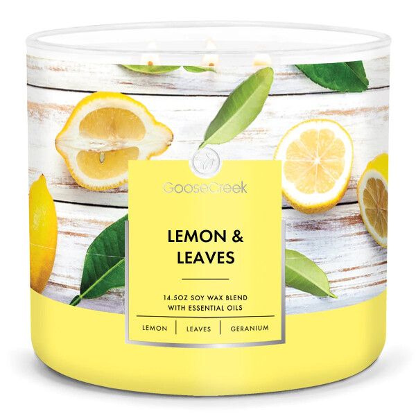 Lemon & Leaves 3-Docht-Kerze 411g