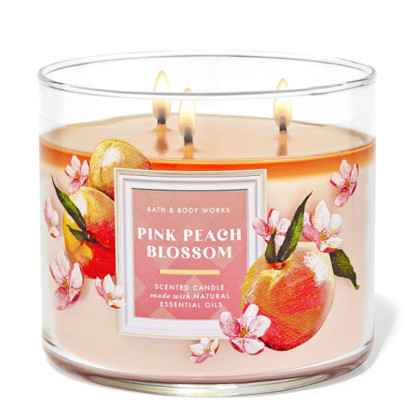 Bath & Body Works® Pink Peach Blossom 3-Docht-Kerze 411g