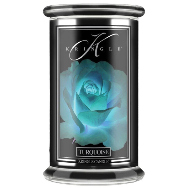 Turquoise 2-Docht-Kerze 623g