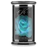 Turquoise 2-Docht-Kerze 623g