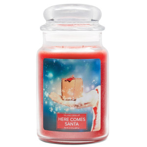 Village Candle® Here Comes Santa 2-Docht-Kerze 602g