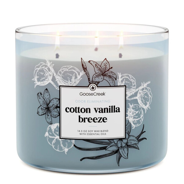 Cotton Vanilla Breeze 3-Docht-Kerze 411g