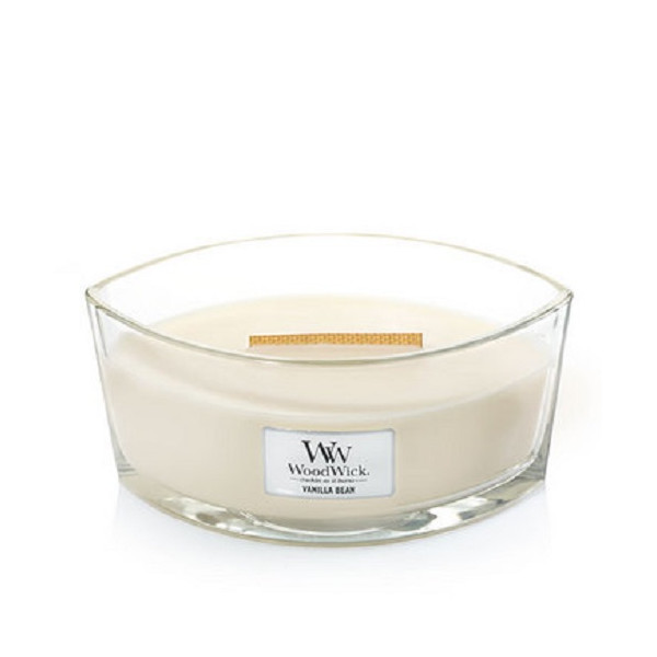 WoodWick® Vanilla Bean Kerzenglas Ellipse 453,6g mit Knisterdocht